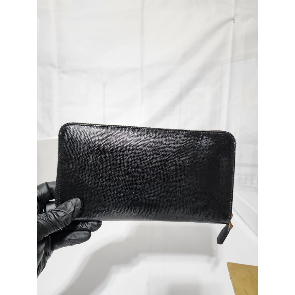 Prada Saffiano Leather Zippy Long Continental Wallet Black - Picture 3 of 13